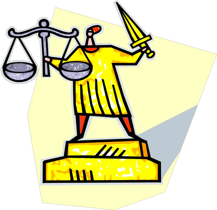  Vector Illustration Of Justice Scales With Lady Png