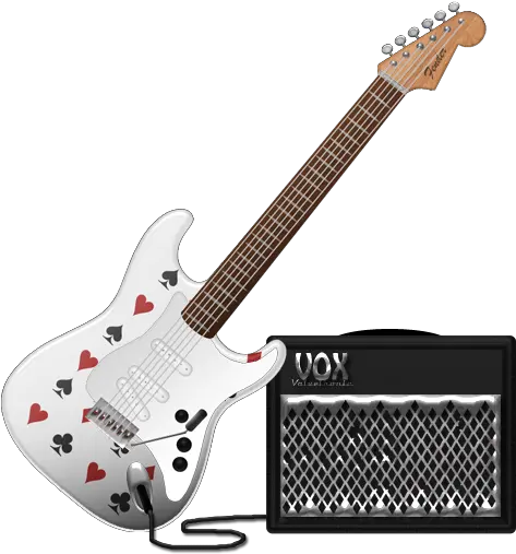  Playing Cards Guitar With Amp Icon Png Clipart Image Joker Plays A Guitar Guitar Icon Png