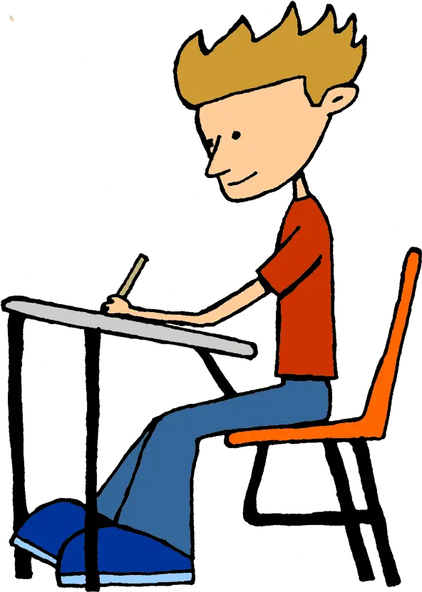  Test Clipart Write Transparent Free For Download Student Clip Art Png Sitting Png