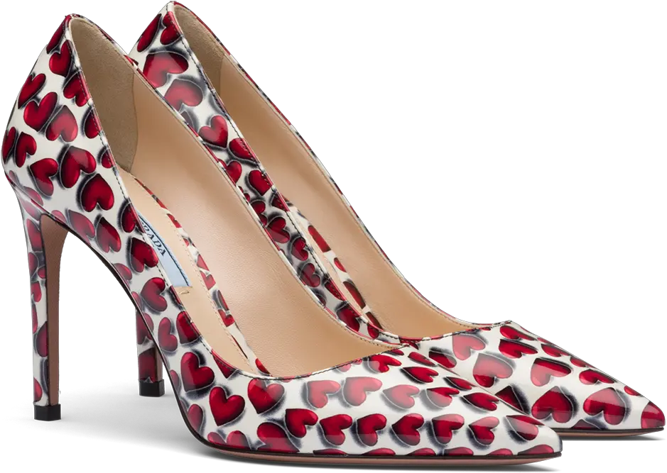  Patent Leather Pumps Prada Heart Pump Png Shoe Print Png