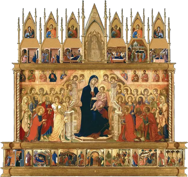  The Churches Of Florence Siena Duomo Duccio Di Buoninsegna La Maesta Png Byzantine Nativity Icon