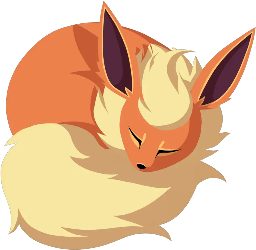  Sleeping Flareon Transparent Png Image Sleeping Flareon Transparent Flareon Png