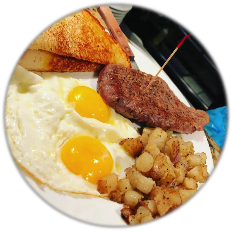  Menu Yoolks On Us Full Breakfast Png Bacon And Eggs Icon