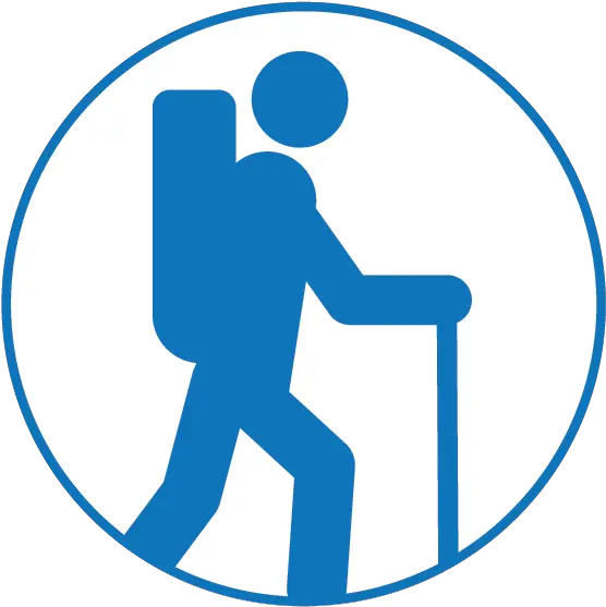  Der Sportsmann Hiking Icon Blue Png Hiking Icon