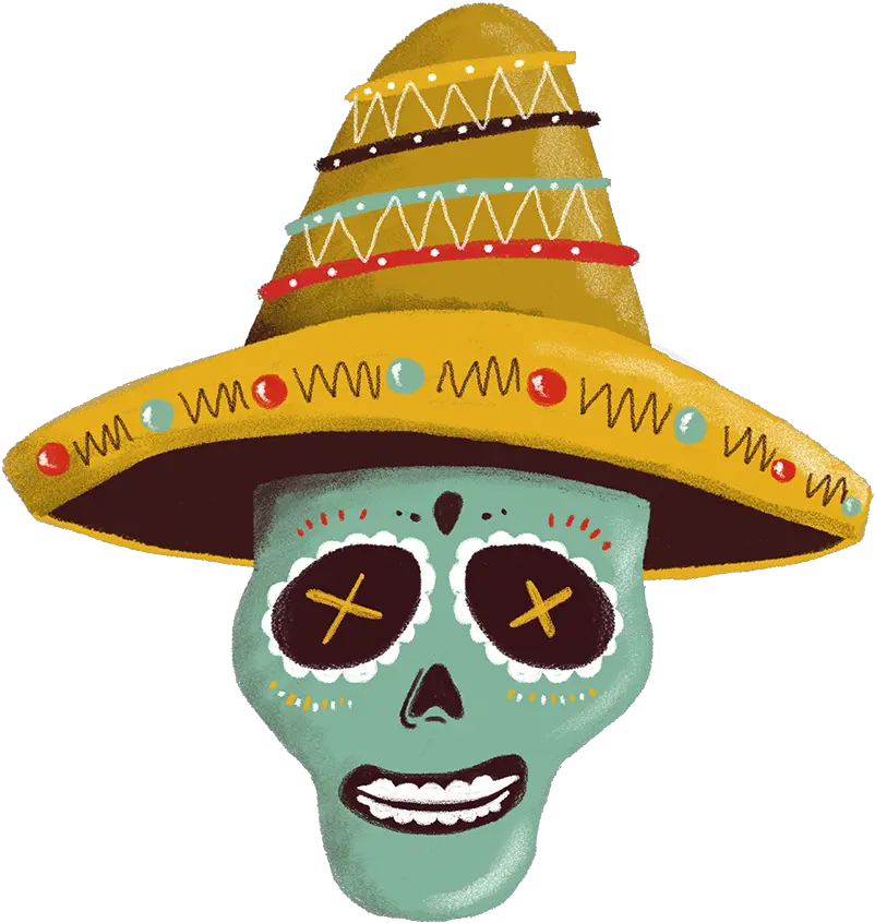  Sombrero Hat Mexico Calavera Headgear Calavera De Mexico Png Mayo Png