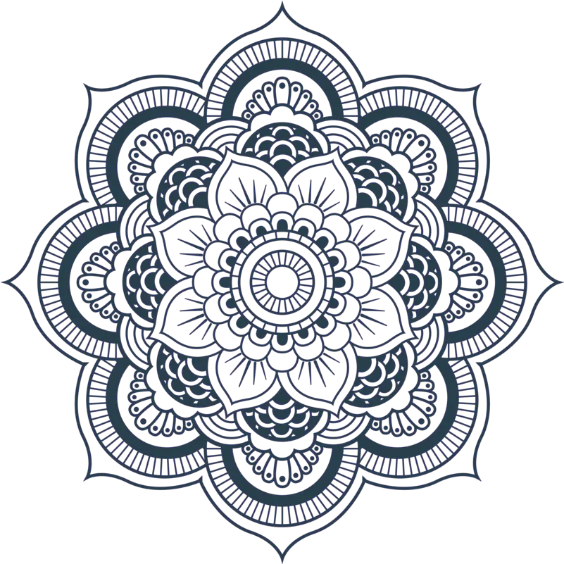  Easy Mandala Designs Design Flowers In Black And White Png Mandala Transparent Background