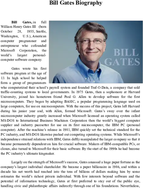  Doc Bill Gates Biography Ari Widiana Academiaedu Serial Killer Letters Png Bill Gates Transparent