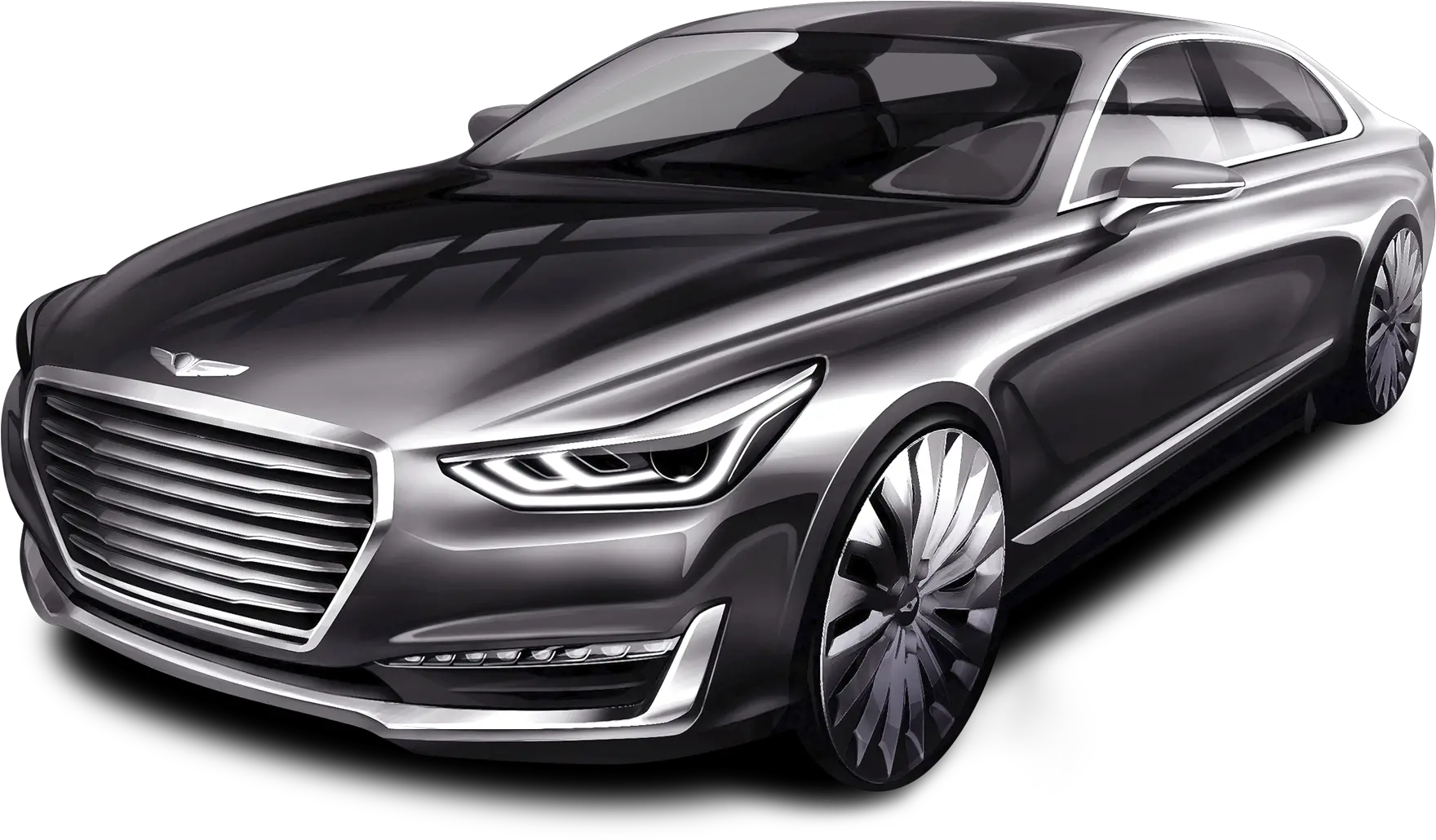  Hyundai Genesis G90 Gray Car Png Image Hyundai Genesis Png Genesis Png