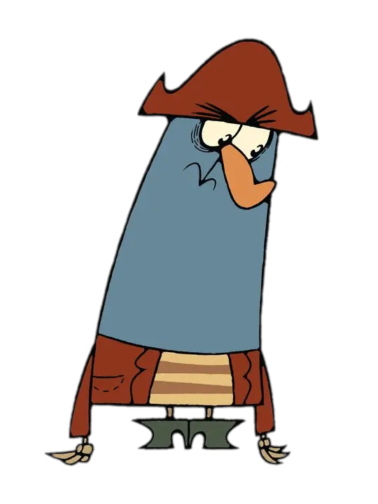  Captain Ku0027nuckles Arms Down Marvelous Misadventures Of Flapjack Captain K Nuckles Png Cartoon Network Png