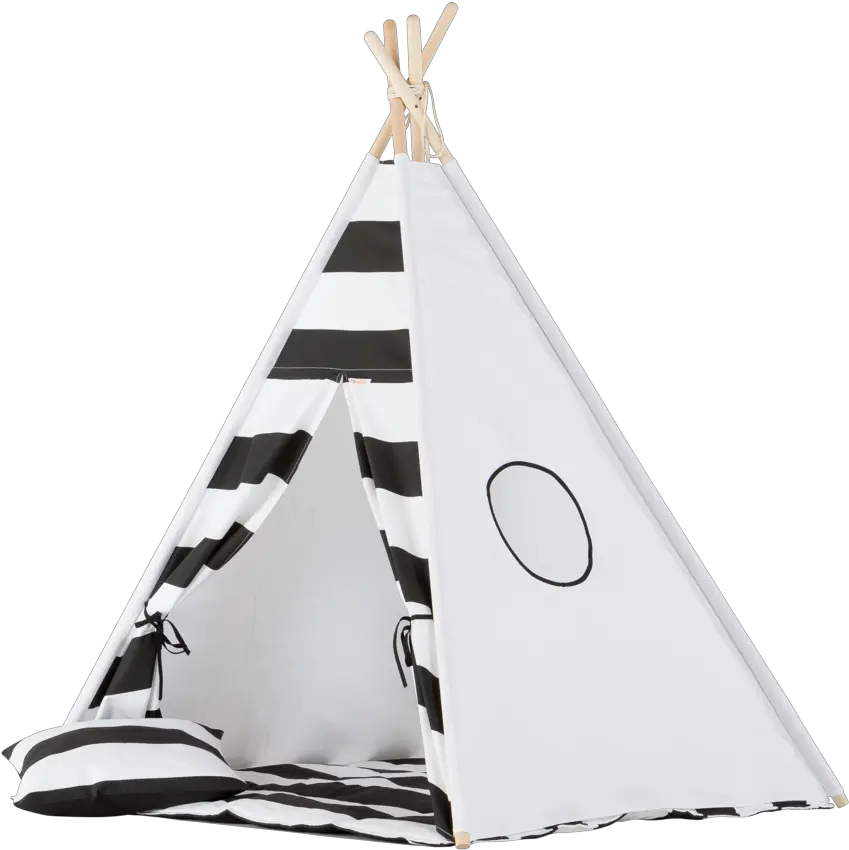  Monochrome Stripes Teepee Set Tipi Full Size Png Tipi Teepee Png