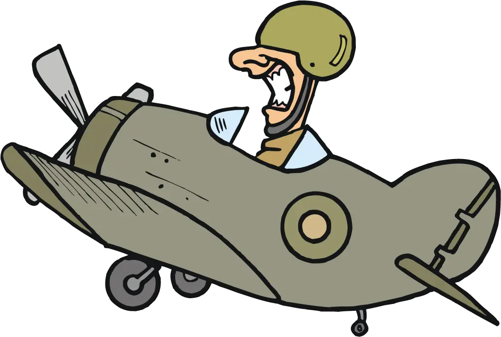  Png Cartoon Military Airplane Avion Png