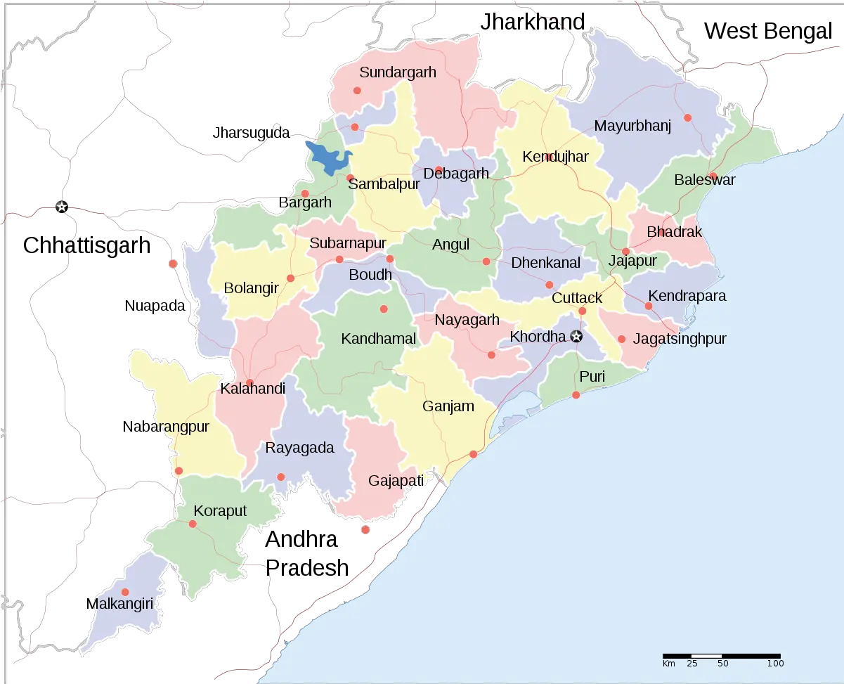  Orissa State Map Odisha State Png Orisa Png