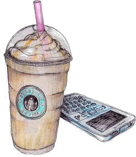  Download Coffee Drawing Milkshake Starbucks Latte Png File Drawing Of Starbucks Drinks Starbucks Coffee Png