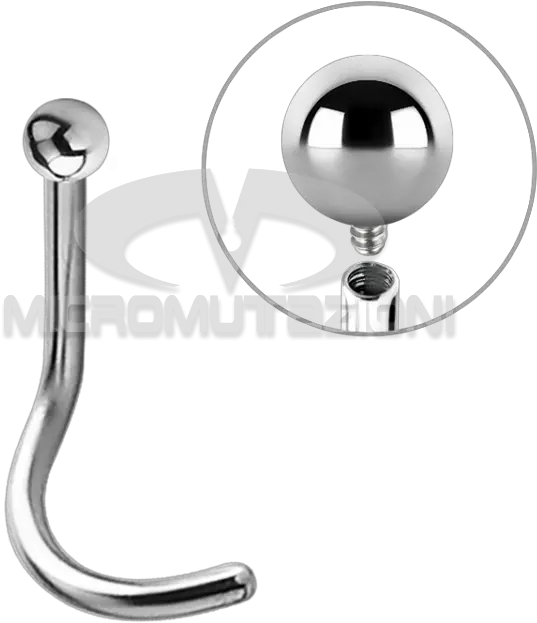  Titanium Internal Threaded Nose Stud Wplain Ball Png Piercing