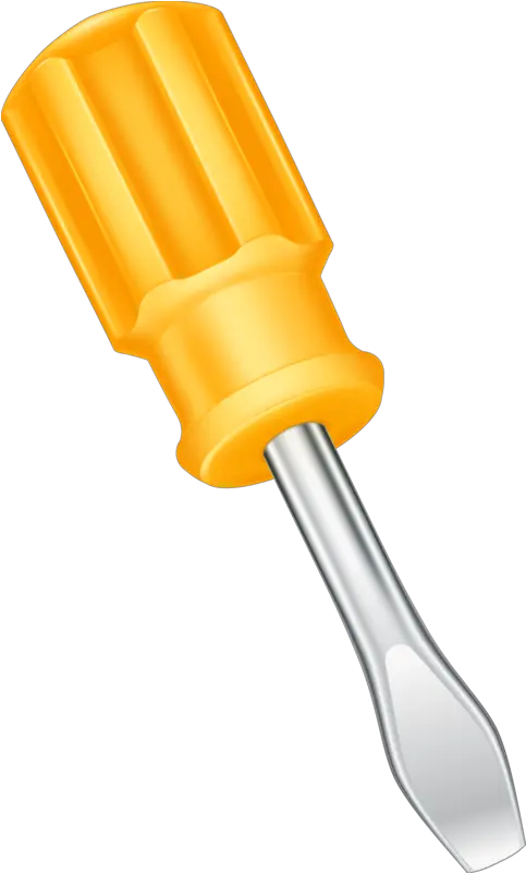  Screwdriver Hand Tool Yellow Screwdriver Png Download Construction Using Screwdriver Clipart Screw Driver Png