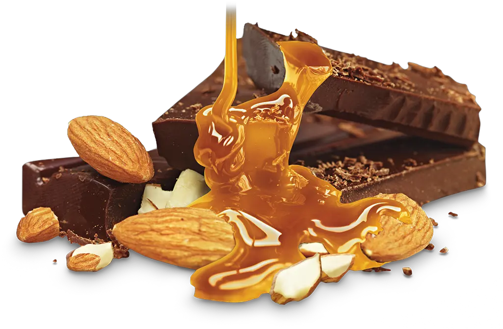  Yogurtland Find Your Flavor Caramel Almond Bar Chocolate Png Almond Png