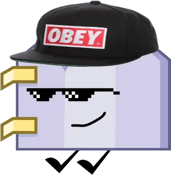  Mlg Gaty Cutie Sunflower Wiki Fandom Transparent Gaty Bfb Asset Png Obey Hat Png