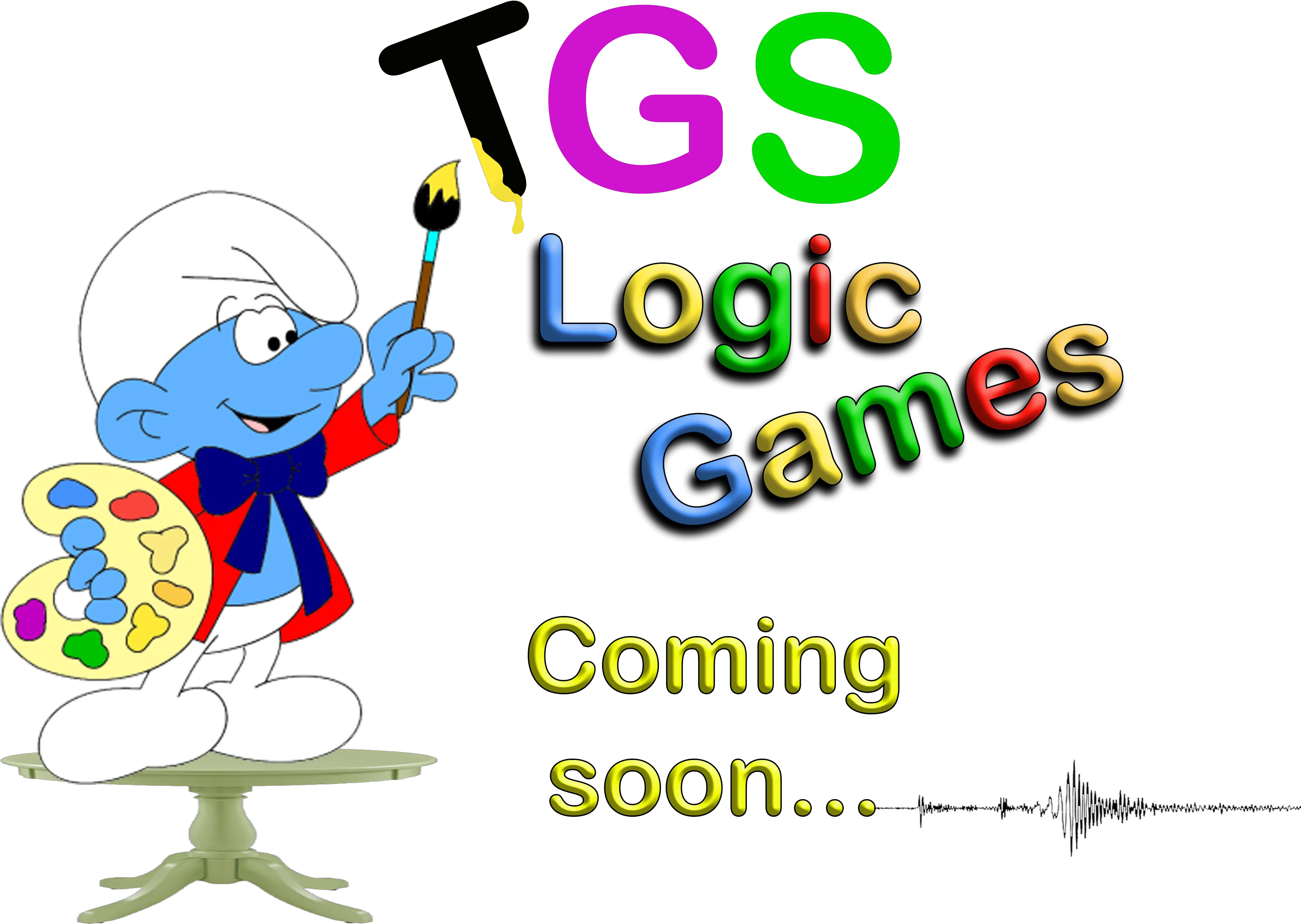  Tgs Logic Games Coming Soon By Anna G Painter Smurf Cartoon Png Coming Soon Transparent