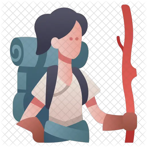  Hiker Woman Icon Illustration Png Hiker Png