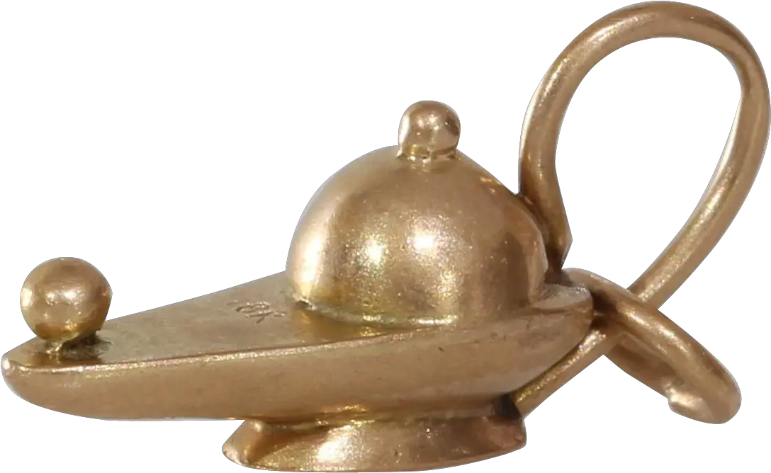  Genie Lamp Charm Pendant Brass Png Genie Lamp Png