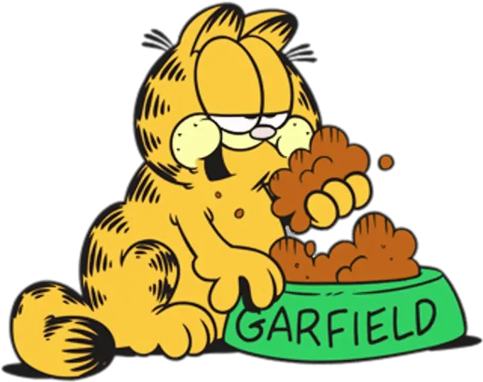  Transparent Garfield Eating Png Image Garfield Comic Garfield Eats A Pizza Eating Png