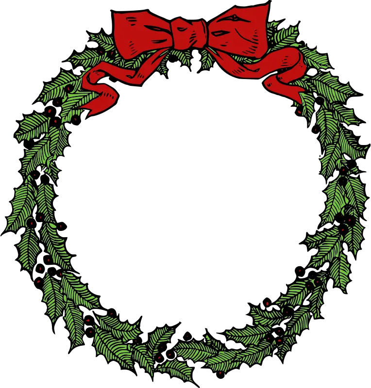  Christmas Wreath Png Picture 39758 Free Icons And Png Xmas Wreath Clip Art Free Floral Wreath Png