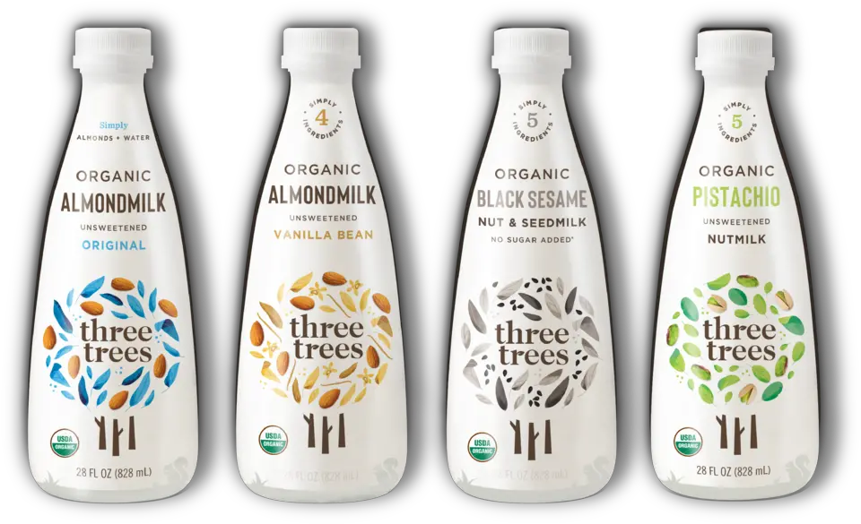  Three Trees Organics Glass Bottle Png Almonds Png