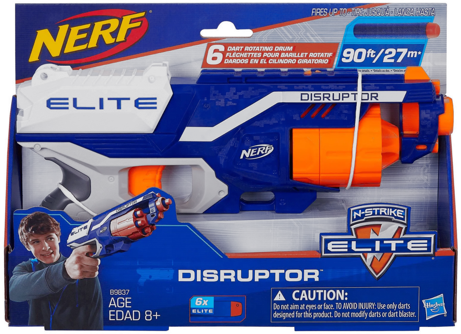  Nerf N Strike Elite Disruptor Soft Darts Gun Toy 6 Dart Rotating Drum Png Nerf Gun Png