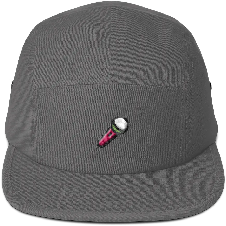  Embroidered Panel Cap Mic Icon Fedora Png Mic Icon Png