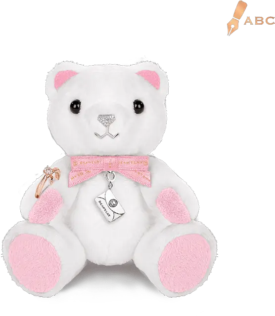  Mini Sparkle Beawelry Bear With A Ring Holder U0026 Silver Envelope Charm Beawelry Png Pink Sparkles Png