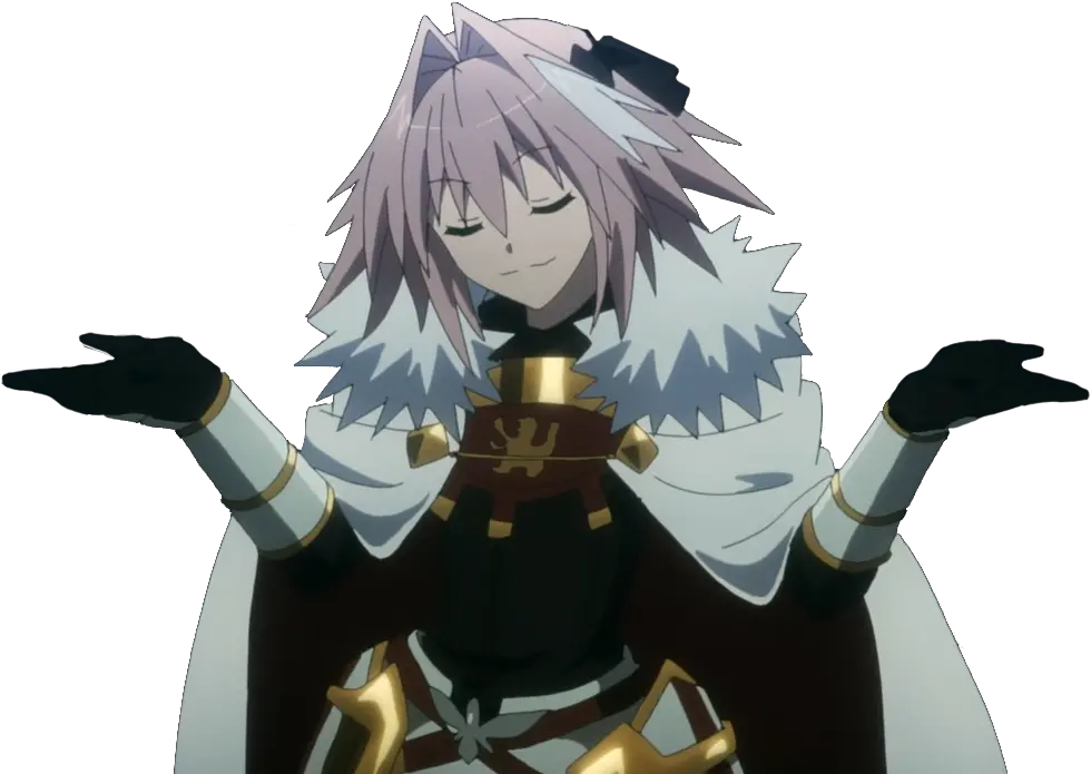  This Episode Gave Us Nice Gem From Astolfo Shrug Png Astolfo Transparent