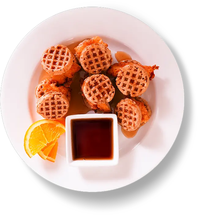  Chicken And Waffle Sliders Snack Png Waffle Transparent