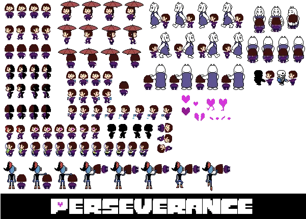  Perseverance Undertale Yellow Clover Sprite Png Undertale Heart Png