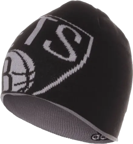  Nba Brooklyn Nets Winter Beanie Knit Beanie Png Brooklyn Nets Logo Png