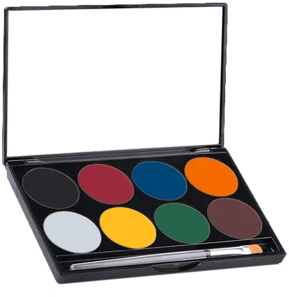  Paradise Makeup Aq 8 Color Palette Mehron Face Paint Palette Png Paint Palette Png