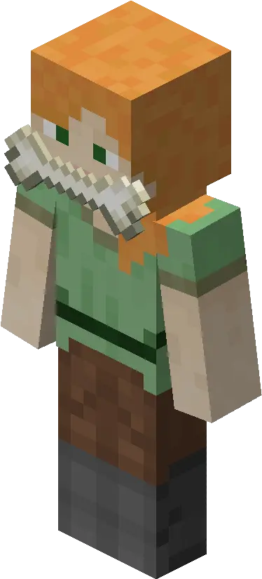  Alex Wearing Bone Alex Steve Minecraft Png Bone Png