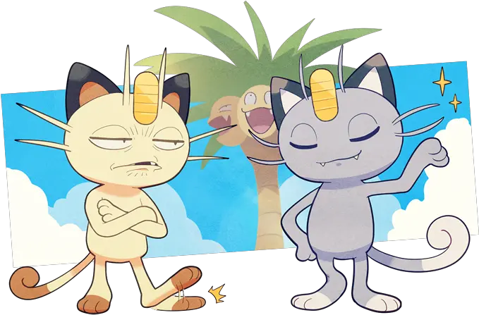  Meowth Alolan Exeggcutor Meowth And Alolan Meowth Png Meowth Png