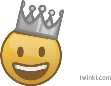  Crown Smile Emoji Christmas Festive Emote Happy Mojimaths Happy Png Crown Emoji Png