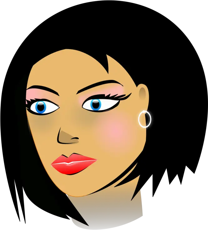  Hairstyleartblack Hair Png Clipart Royalty Free Svg Png Women Face Png
