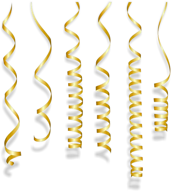  Gold Streamers Png 1 Image Transparent New Years Eve Background Streamers Png