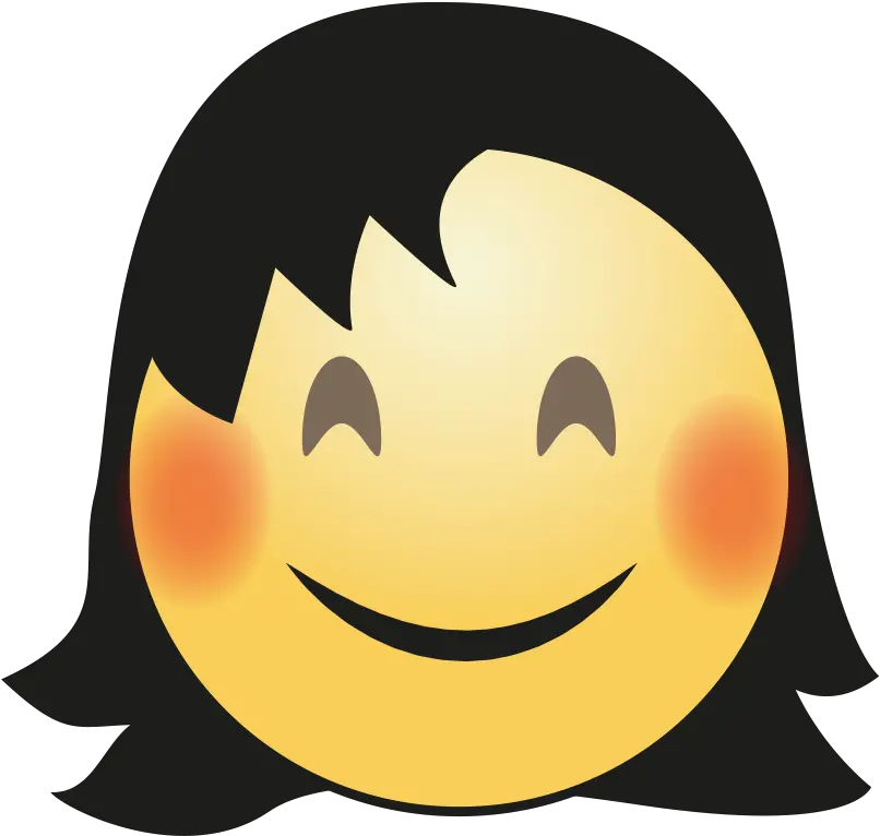  Cute Hair Girl Emoji Png Image Mart Emoticon Girl Png Transparent Laugh Emoji Png