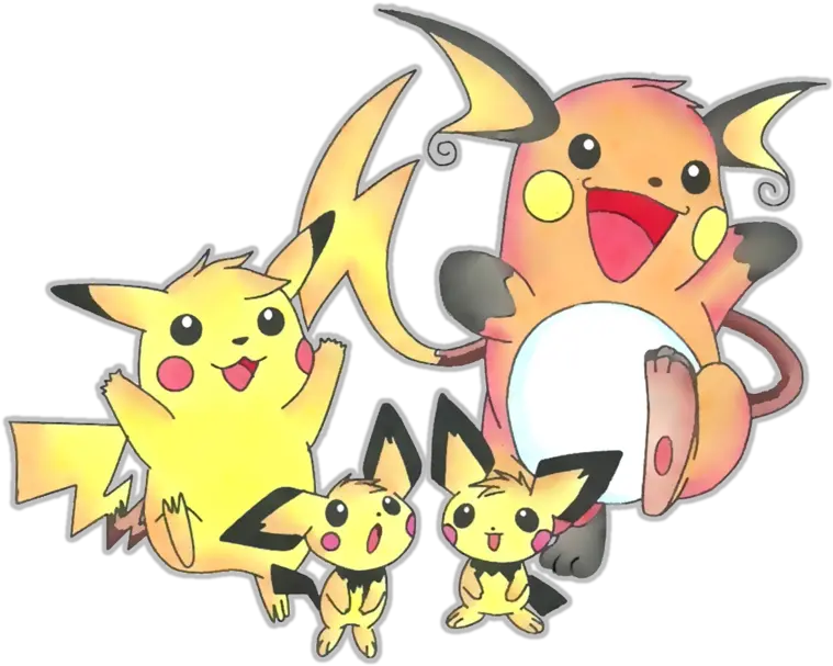  Raichu Pikachu Pichu Baby Pikachu Pikachu Than Raichu Png Pichu Transparent