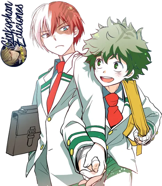  Render Todoroki Shouto Midoriya Izuku Deku Todoroki Deku My Hero Academia Ships Png Midoriya Png