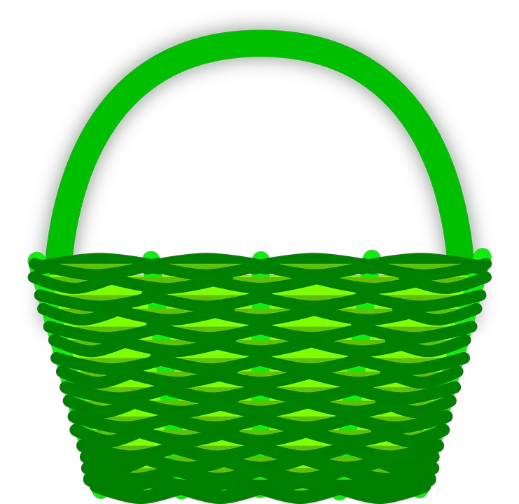  Basket Green Plastic Free Vector Graphic On Pixabay Transparent Background Empty Easter Basket Clipart Png Basket Png