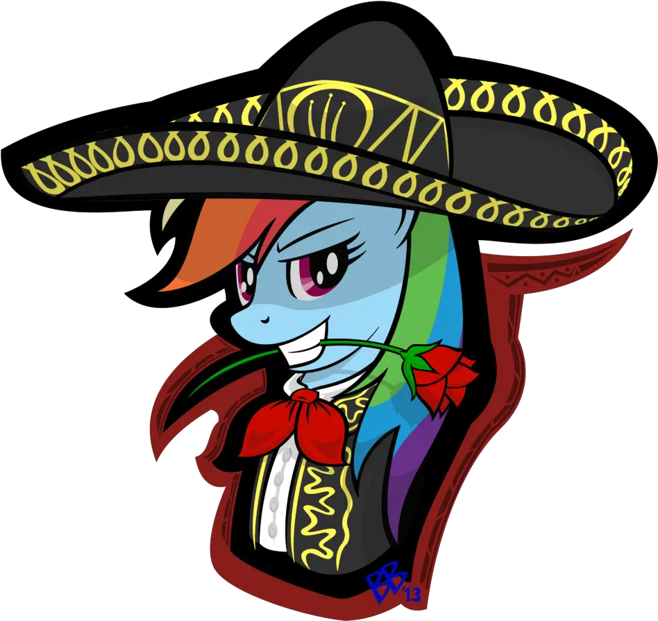  Mariachi Rainbow Dash Safe Solo My Little Pony Mexican Png Mariachi Png