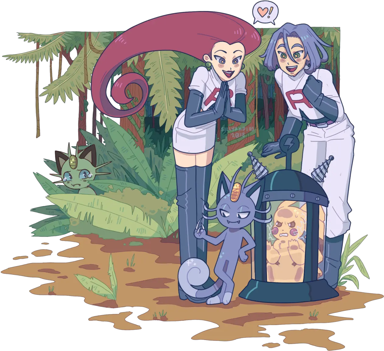  Pokeani James Tumblr Pokemon Meowth Team Rocket Png