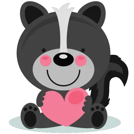  Skunk Clipart Free Images 3 Image Clipartandscrap Cute Valentine Clip Art Png Skunk Transparent