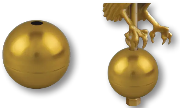  Gold Anodized Aluminum Globe For E 16 Eagle 330090 Sphere Png Gold Globe Png