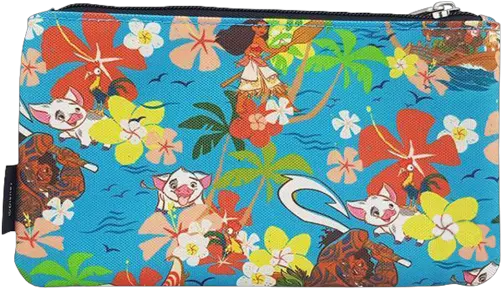  Moana Moana Floral Print 8 Inch Pencil Case Wristlet Png Moana Characters Png