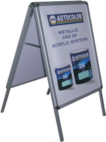  All Banners Stands Other Displays Brand Visibilitysolutions Triangle Poster Stand Banner Png Stand Png